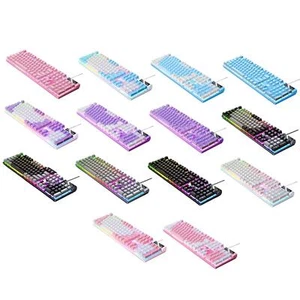 Mechanical Gaming Keyboard RGB Backlit USB Quick Response for PC Game Office - Picture 1 of 10