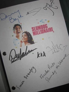 Guión de película firmado por Slumdog Millionaire X7 Dev Patel Freida Pinto Anil Kapoor RPT - Imagen 1 de 1
