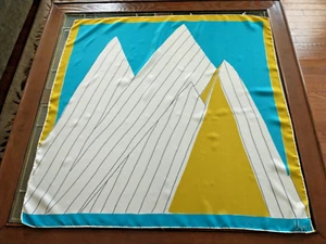 Vintage Vera Neumann Seidentuch handgerollt signiert abstrakt Berg Quadrat 30"x30" - Bild 1 von 8
