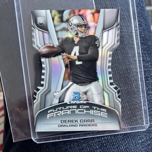 DEREK CARR Rookie 2014 BOWMAN CHROME Refractor Die-Cut MINT CLEAN Raiders - Picture 1 of 6