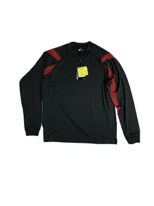VTG Adidas ClimaCool Mens Black Size LARGE Long Sleeve Soccer Jersey Shirt - NWT - Picture 1 of 4