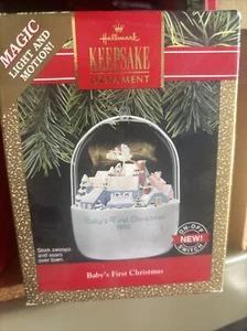 Hallmark Baby's First Christmas 1990 Magic Light & Motion Ornament ¡FUNCIONA! Video - Imagen 1 de 2