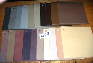 20 LEATHER Upholstery Fabric Samples Swatch Mixed Lot 4''X4" Multicolors - Picture 1 of 2