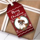 Boxer Dog Christmas Gift Tags (Present Favor Labels)