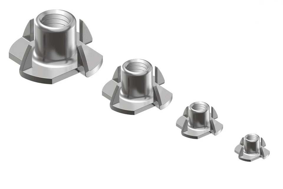 1 10 25 100 x Edelstahl Einschlagmutter V2A M4 M5 M6 M8 M10 M12 Holz metrisch - Bild 1 von 1