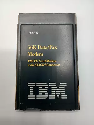 IBM PC Card Data/Fax Modem 56K Modem/Cellular with XJACK Connector 10L7394 - Image 1 of 4