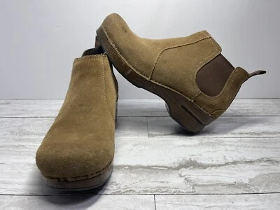 Dansko Frankie Burnished Suede Brown Ankle Booties EU 37 US 6.5-7 (132067878) - Image 1 of 4
