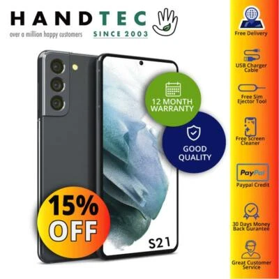 Samsung Galaxy S21 5G 128GB Unlocked Phantom Grey, UK Model  - GOOD - Image 1 of 3