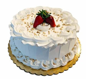 DEZICAKES Fake Cupcakes & Cake  Artificial Food Vanilla Whipped Cake Strawberry - Picture 1 of 9