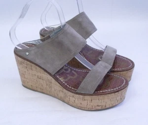 Sam Edelman Damen-Slipper-Sandalen aus Dali Korkkeilabsatz Wildleder Größe 9,5 - Bild 1 von 6