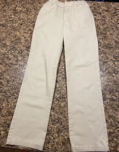 Boys School Uniform Pants Straight Fit Color Tan by George Size 10 - Picture 1 of 2