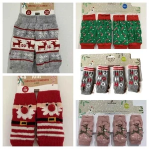 Pet Puppy Dog Pet Christmas Leg Warmers Socks Santa Ho Ho Ho Reindeer Candy Cane - Picture 1 of 15