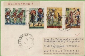 Guinea 1967 Lufthansa First Flight Cover Budapest - Frankfurt - Picture 1 of 2