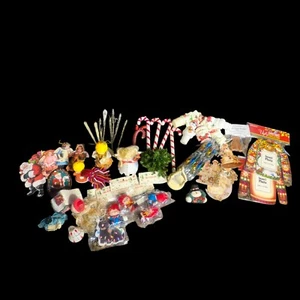 Vintage Christmas Ornaments Figurine Card Lot Angels Santa Raggedy Ann Andy READ - Picture 1 of 18