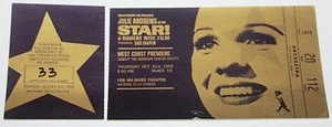 SELTENES JULIE ANDREWS ALS DER STAR WESTKÜSTE PREMIERE TICKET 31. OKTOBER 1968 WILSHIRE - Bild 1 von 3