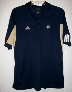 Adidas Notre Dame Men's SS Polo Shirt Size Large Navy Button Fighting Irish Golf - Picture 1 of 8
