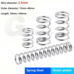 Compression Spring 15-40mm Diameter & 30-100mm Length Pressure / coiled springs - Picture 1 of 11