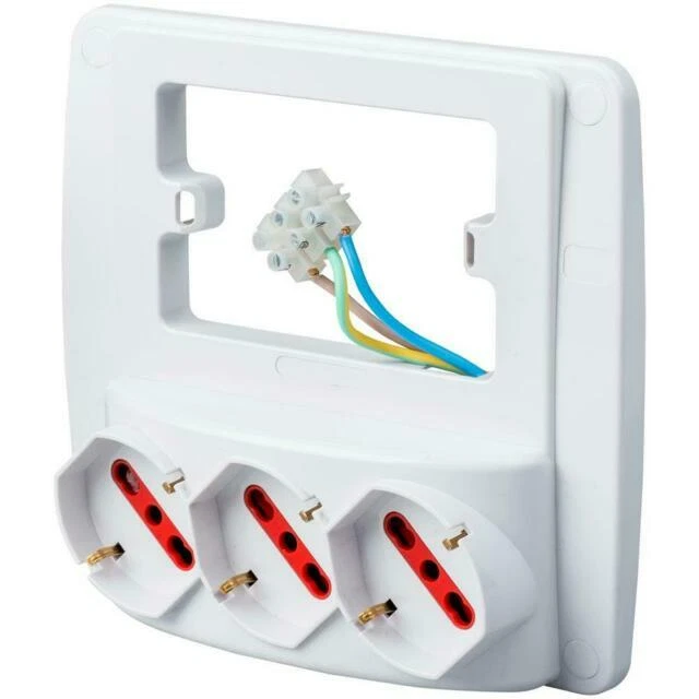 ROSI RS94132 Multipresa 3 Prese Bivalenti 16A - Bianca
