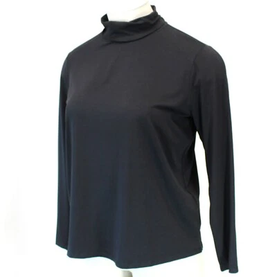 Eileen Fisher Plus Size Black Jersey Turtle Neck Long Sleeve Tee Top Blouse 3X - Image 1 of 4