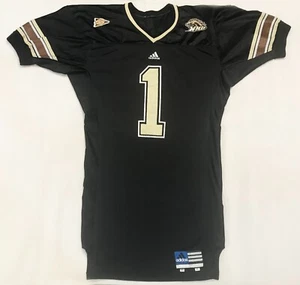 Adidas WMU Western Michigan Broncos #1 MAC Football Game Jersey Sz 44 Black USA - Picture 1 of 9