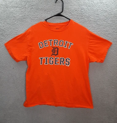 Detroit Tigers Shirt Adult Large Orange Fanatics MLB Baseball Michigan Mens - Image 1 of 4