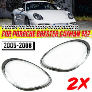 Paar Scheinwerferglas Streuscheibe L+R Für Porsche Boxster Cayman 987 2005-2008 - Picture 1 of 12