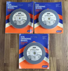 Norton 4''Grinding Wheel Aluminum Oxide T-43F 88160-1 4"x1/2"x1" LOT OF 3 - Picture 1 of 2