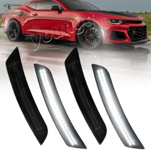 4PCS LED Side Marker Lights Front Rear White Lamp Set for Chevy Camaro 2016-2023 - Picture 1 of 13