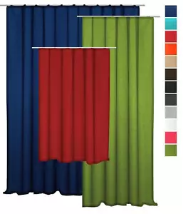 Etoffe pour Décoration Satiné Semi-Transparent Rideau Tentures Doubles Rideaux - Imagen 1 de 13