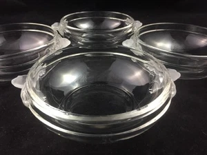 Set of 4 Mikasa Crystal SATIN ROSE 6" Desert Bowls w/ Handles - Picture 1 of 9