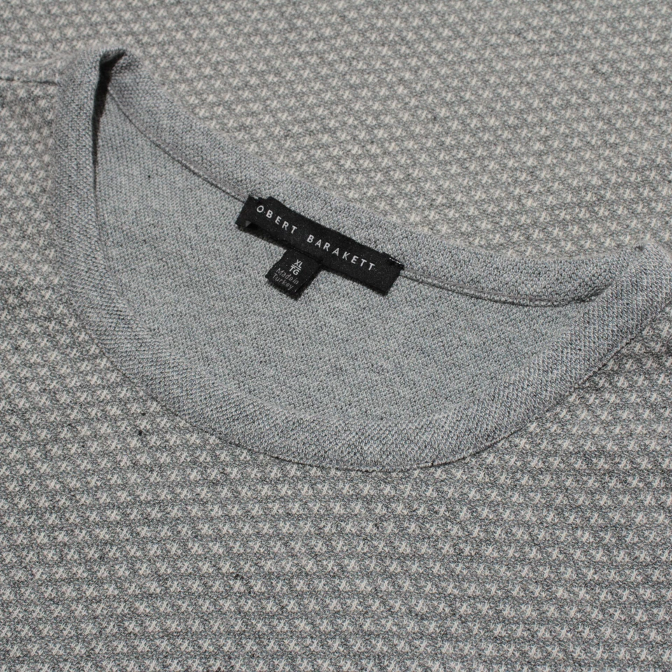 Suéter Robert Barakett Nuevo sin Etiquetas Vendura Manga Larga Cuello Redondo Talla XL Gris Algodón Foto 1 de 4