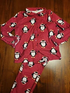 Girls Gymboree Pajama Set Penguins Warm Size 5-6 - Picture 1 of 3