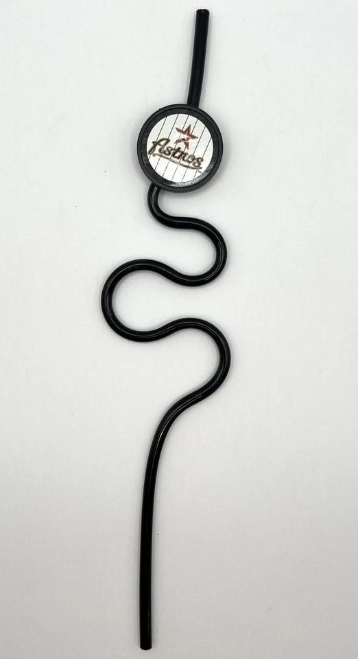 Houston Astros MLB Pro Baseball Sports Banquet Party Favor Plastic Krazy Straws - Image 1 of 1