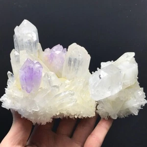 1060G raro quarzo trasparente naturale e ametista cristallo di quarzo esemplari minerali - Foto 1 di 17