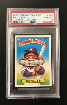PSA 8 U.K Garbage Pail Kids Minis 1986 Series 3 Tooth Les #140b (POP OF 1!) - Image 1 of 3