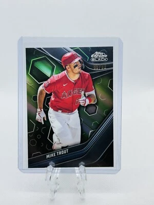 Mike Trout 2023 Topps Chrome Black Green Refractor /99 - Image 1 of 2