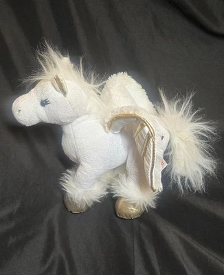 Ganz Webkinz Golden Pegasus Plush Pony White Horse Wings Stuffed - Retired 2010 - Image 1 of 4