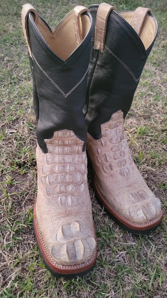 Botas occidentales personalizadas, moteras, construcción, cocodrilo del Nilo 🐊.  Foto 1 de 1