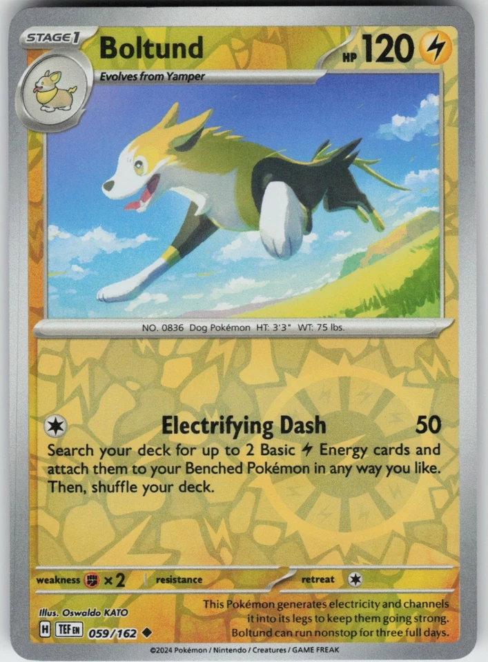 Reverse Holo Boltund 059/162 Uncommon SV05: Temporal Forces NM - Image 1 of 1