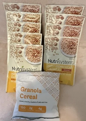 10 Lot Nutrisystem BREAKFAST Maple Oatmeal Granola SEE DESC & Photos AS IS - Image 1 of 4