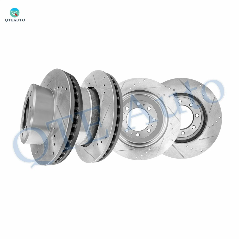 Conjunto 4 rotores de freio dianteiros 360mm-traseiros 358,1mm perfurados 360mm para 2011-2018 RAM 3500 - Imagem 1 de 4