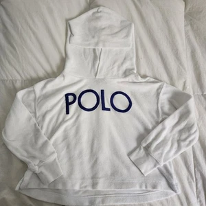Ralph Lauren Polo Terry Hoodie Girls Size 7 White - Picture 1 of 8