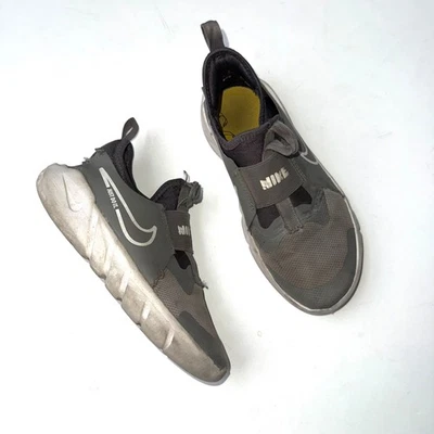 Nike $55 Niños Jóvenes Talla 1 Gris Blanco Flex Sin Cordones Tenis #37 Foto 1 de 4