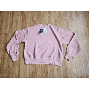 NEW Reebok Classic Natural Dye Fleece Crewneck Womens Top M Frost Berry NWT - Picture 1 of 8