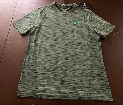 Nuevo con etiquetas Camiseta Top Para Hombres Under Armour Para Hombres UA Sin Costuras Manga Corta Verde Grande L Foto 1 de 4
