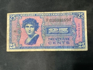 United States 1958 25 Cents Military Payment Certificate.  N3162 - Picture 1 of 2