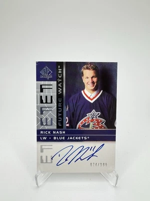2002-03 Sp Authentic Rick Nash Future Watch Auto /999. Dinged Upper Left Corner! - Image 1 of 2