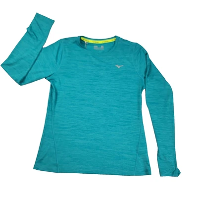 Camisa Mizuno 2 pk Mujer Pequeña Azul Manga Larga Manejo de la Humedad Drylite 1135 Foto 1 de 4