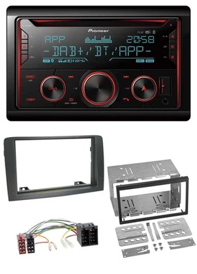 Pioneer 2DIN DAB MP3 Bluetooth USB CD Autoradio für Fiat Idea (ab 05) - grau - Bild 1 von 4