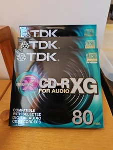 3 X TDK CD-RXG 80ED Reflex Audio Music CD-R Blank Recordable Disc 80 Mins Sealed - Picture 1 of 5
